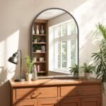 Sweetcrispy Arched Bathroom Mirror 30x20.5 Inch Black Metal Framed Arch Vanity Mirror for Wall, Over Sink, Farmhouse, Restroom, Anti-Rust, Modern Decorative, Hanging or Leaning - Image 8