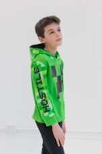 Minecraft Creeper Fleece Pullover Hoodie and Pants Outfit Set Little Kid to Big Kid - Image 5