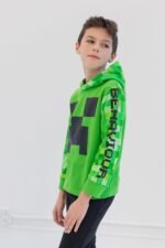 Minecraft Creeper Fleece Pullover Hoodie and Pants Outfit Set Little Kid to Big Kid - Image 6