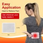 10 Count Adhesive Heat Patches for Neck, Knee, Upper or Lower Back, Air-Activated Heat Therapy Pads for Stiffness, Sprains, and More, Stick to Clothing, 5x3.7 in - Image 3
