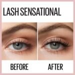 Maybelline Lash Sensational Washable Mascara, Lengthening and Volumizing for a Full Fan Effect, Brownish Black, 1 Count - Image 4