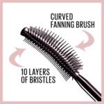 Maybelline Lash Sensational Washable Mascara, Lengthening and Volumizing for a Full Fan Effect, Brownish Black, 1 Count - Image 5
