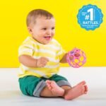 Bright Starts Oball Rattle Easy-Grasp Toy - Pink, Ages Newborn - 1 Count (Pack of 1) - Image 4