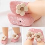 4Packs Baby Girls Socks,Flower Non-Slip Grips for Babies Toddler Princess Low Cut Ankle Socks for Girls - Image 4