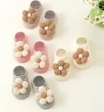 4Packs Baby Girls Socks,Flower Non-Slip Grips for Babies Toddler Princess Low Cut Ankle Socks for Girls - Image 5