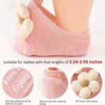 4Packs Baby Girls Socks,Flower Non-Slip Grips for Babies Toddler Princess Low Cut Ankle Socks for Girls - Image 6