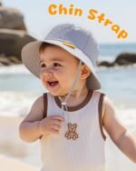 HONGTEYA Baby Sun Hat Toddler Boy Bucket Hat Kids Summer Beach Hat Wide Brim Sun Protection - Image 6