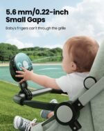 Gaiatop Mini Portable Stroller Fan, Battery Operated Small Clip on, Detachable 3 Speed Rechargeable, 360° Rotate Flexible Tripod Better Cooling for Car Seat Crib Treadmill Travel Black - Image 3