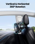 Gaiatop Mini Portable Stroller Fan, Battery Operated Small Clip on, Detachable 3 Speed Rechargeable, 360° Rotate Flexible Tripod Better Cooling for Car Seat Crib Treadmill Travel Black - Image 7