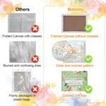 Ninonly 4 Pack Paint by Numbers Kit for Adults Framed Canvas, Sunset Paint by Number Arts for Beginners with Wooden Easel, Brushes, Acrylic Set, 9 * 12 Inch - Image 5