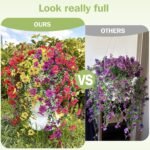 Artificial Hanging Flowers for Outdoors Faux Plants for Spring Summer Decoration,6 Bundles UV Resistant Realistic Silk Flowers Indoor Outside Garden Porch Patio Balcony Yard Farmhouse - Image 5