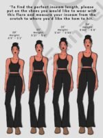 Sunzel Womens Flare Leggings No Front Seam Flare Yoga Pants with Tummy Control Crossover High Waist - 28" / 30" / 32" / 34" - Image 3