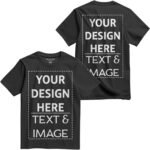 Custom Shirt for Men, Unisex Customized Shirts, Text & Image Front & Back, Top T-Shirt Birthday Graduation Vacation Business Uniform Black - Image 5
