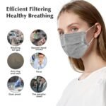 Wecolor 100 Pcs Disposable 3 Ply Earloop Face Masks, Suitable for Home, School, Office and Outdoors (Gray) - Image 7