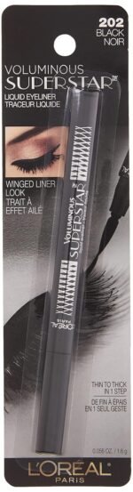 L'Oreal Paris Voluminous Superstar Liquid Eyeliner Pen, Black [202] 0.056 oz - Image 3