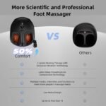 Shiatsu Foot Massager with Heat,Vibration,Air Compression and Deep Kneading for Plantar Fasciitis, Neuropathy,Improve Foot Wellness,Gifts for Women & Men（Black） - Image 7