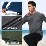 3 Pack Long Sleeve Shirts for Men - Quick Dry Moisture Wicking UV Sun Protection T-Shirts for Fishing Workout Athletic Gym - Image 4
