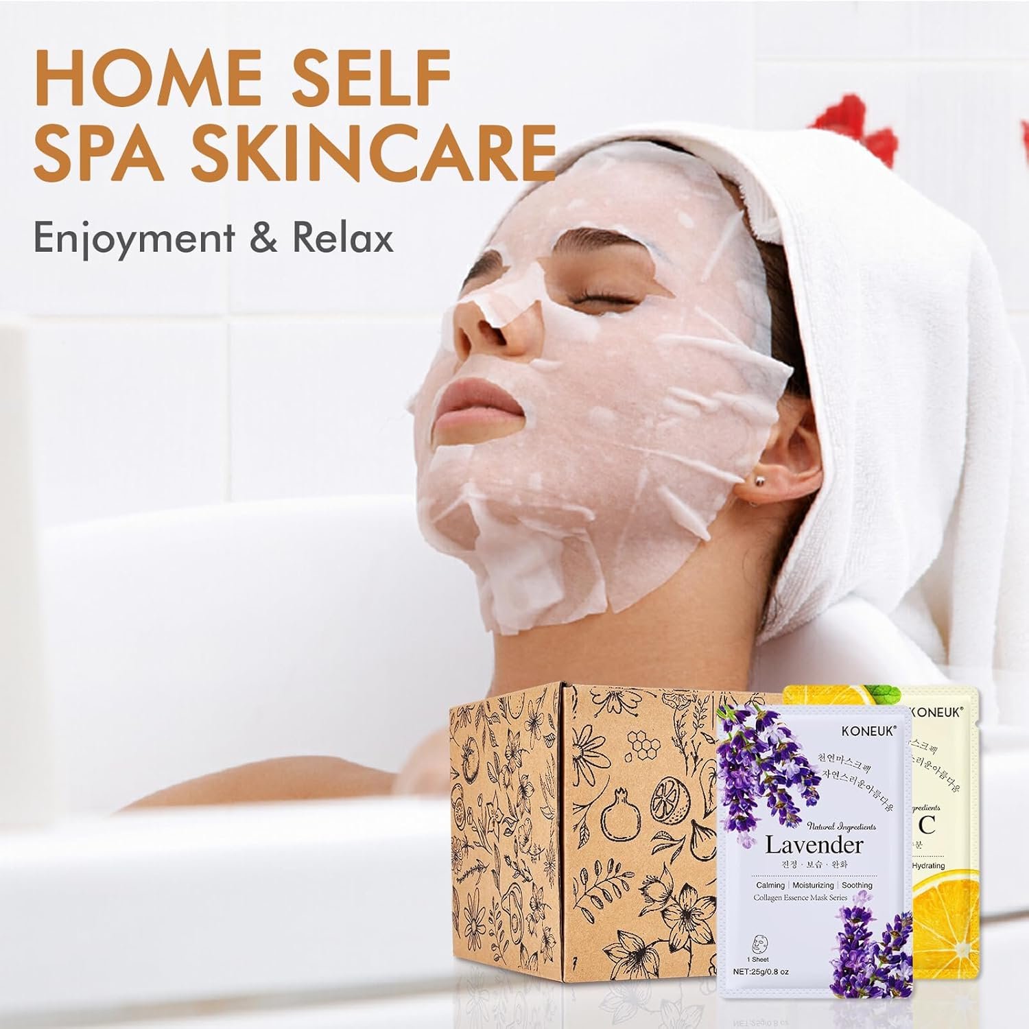 70 Pack Sheet Face Masks Skincare, Hydrating Face Masks Suitable for All Skin Types, Bulk Facial Mask Gifts Set for Women Skin Care, Home Skincare Spa for Sensitive Skin - Image 8