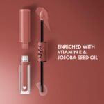 NYX PROFESSIONAL MAKEUP Shine Loud, Long-Lasting Liquid Lipstick with Clear Lip Gloss - Magic Maker (Dusty Nude Mauve) - Image 3