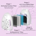 Pure Enrichment PureBaby Kids Bear Air True HEPA Air Purifier - 4 Stage Air Filtration, UV-C Light, and Night Light for Medium-Large Rooms - Baby Nurseries, Kid Bedrooms (White) - Image 6