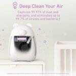 Pure Enrichment PureBaby Kids Bear Air True HEPA Air Purifier - 4 Stage Air Filtration, UV-C Light, and Night Light for Medium-Large Rooms - Baby Nurseries, Kid Bedrooms (White) - Image 7