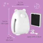 Pure Enrichment PureBaby Kids Bear Air True HEPA Air Purifier - 4 Stage Air Filtration, UV-C Light, and Night Light for Medium-Large Rooms - Baby Nurseries, Kid Bedrooms (White) - Image 8