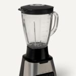 Amazon Basics 6-Cup (50 Fl. Oz) Countertop Blender, with 6 Pre-Programmed Functions, Pulse, Ice Crush, Stainless Steel Blades, Glass Jar, Up to 700W, Black & Silver - Image 4