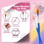 Small Paint Brushes Bulk, 160 Pcs Flat Tip Round Acrylic Paint Brushes for Kids Classroom Acrylic Watercolor Canvas Face Painting Touch Up - Image 4