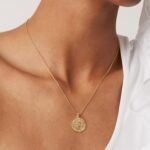 PAVOI 14K Gold Plated Engraved Coin Pendant Necklaces for Women | Byzantine Coin Pendants | Bohemian Necklace - Image 3
