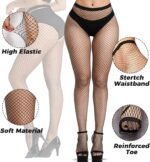 Buauty 3 pcs black fishnet stockings for women, fishnet tights plus size one size fit all - Image 3