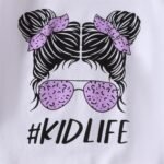 Kids Toddler Girls Clothes Figure Graphic Drop Shoulder Top Pullover Spotted Print Pants Fall Winter Outfit Set - Image 7