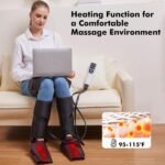 Leg Air Compression Massager for Foot Heat, Air Compression Calf Massage and Thigh Massage, Handheld Controller 3 Intensities 3 Modes (with 4 Extensions and Portable Bag), Gifts for Women - Image 3