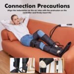 Leg Air Compression Massager for Foot Heat, Air Compression Calf Massage and Thigh Massage, Handheld Controller 3 Intensities 3 Modes (with 4 Extensions and Portable Bag), Gifts for Women - Image 6