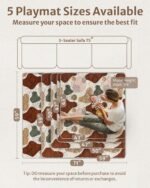 Blissful Diary Baby Play Mats for Floor, 50x50 Crawling Mat for Playpen, Thicken Soft Padding Foam Playmats for Babies and Toddlers Infants, Foldable and Machine Washable, Boho Design - Image 4