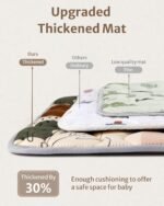 Blissful Diary Baby Play Mats for Floor, 50x50 Crawling Mat for Playpen, Thicken Soft Padding Foam Playmats for Babies and Toddlers Infants, Foldable and Machine Washable, Boho Design - Image 6