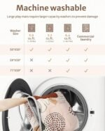 Blissful Diary Baby Play Mats for Floor, 50x50 Crawling Mat for Playpen, Thicken Soft Padding Foam Playmats for Babies and Toddlers Infants, Foldable and Machine Washable, Boho Design - Image 7