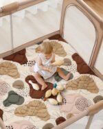 Blissful Diary Baby Play Mats for Floor, 50x50 Crawling Mat for Playpen, Thicken Soft Padding Foam Playmats for Babies and Toddlers Infants, Foldable and Machine Washable, Boho Design - Image 9