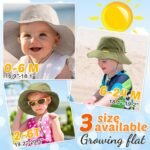 Baby Sun Hat Kids Summer UPF 50+ Toddler Bucket Hat Wide Brim Adjustable Beach Hats for Boys Girls Age 0-6 Years - Image 4