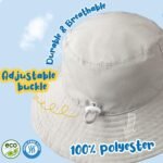 Baby Sun Hat Kids Summer UPF 50+ Toddler Bucket Hat Wide Brim Adjustable Beach Hats for Boys Girls Age 0-6 Years - Image 6