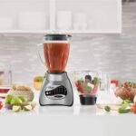 Oster Classic Series 16-Speed Blender with Food Chopper & 5-Cup Glass Jar, Countertop Kitchen Blender, Brushed Nickel - Image 3