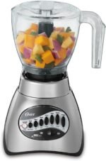 Oster Classic Series 16-Speed Blender with Food Chopper & 5-Cup Glass Jar, Countertop Kitchen Blender, Brushed Nickel - Image 4