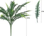 UV-Resistant Artificial Plants Faux Ferns – Certified Fade-Proof Outdoor Decor – Realistic Green Leaves Fake Greenery for Patio, Planters Front Porch Garden, and Landscaping 16 Bundles - Image 3