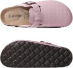 KIDMI Genuine Suede Clogs for Women Cork Footbed Sandals Leather Mules Potato Shoes with Arch Support - Image 4