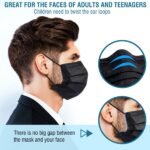 100 Pack Disposable Face Masks, 3 Layer Filter Protection Black Disposable Face Masks - Image 5