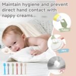 Baby Diaper Cream Spatula Applicator 3 Pack Butt Paste Spatula Soft Silicone,Diaper Rash Cream Applicator, Baby Essentials Must Haves Newborn Stuff (Red Green Grey) - Image 5