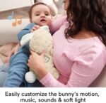 Fisher-Price Baby Sound Machine Soothe & Settle Bunny Portable Plush Toy with Music, Lights & Motion for Newborns - Image 5