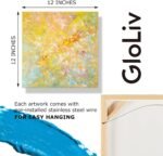 Gloliv Canvas Wall Art – Abstract Wall Decor Painting, Artist-Authorized Reproduction Canvas Prints, Modern Canvas Wall Art Prints for Living Room, Bedroom, or Office 12"X12" - Image 5