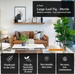 Cypress & Alabaster Handmade 6ft Oversized Fiddle Leaf Fig Ficus Lyrata Artificial Tree with Ethically Sourced Real Wood Trunks, Hypoallergenic, 6-Foot, Green - Image 4