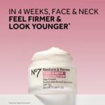 No7 Restore & Renew Multi Action Face & Neck Cream - Anti Aging Face Moisturizer with SPF 30 - Helps to Firm & Hydrate Crepey Skin - Formulated with Hyaluronic Acid, Peptides & Ceramides (1.69 Oz) - Image 3