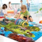 Oriate Kids Dream Mat Modern City Toy Activity Playmat, Parent-Child Interaction Game Map Rug, Ideal Children's Educational Road Traffic City Life Pretend Play 552-C - Image 3